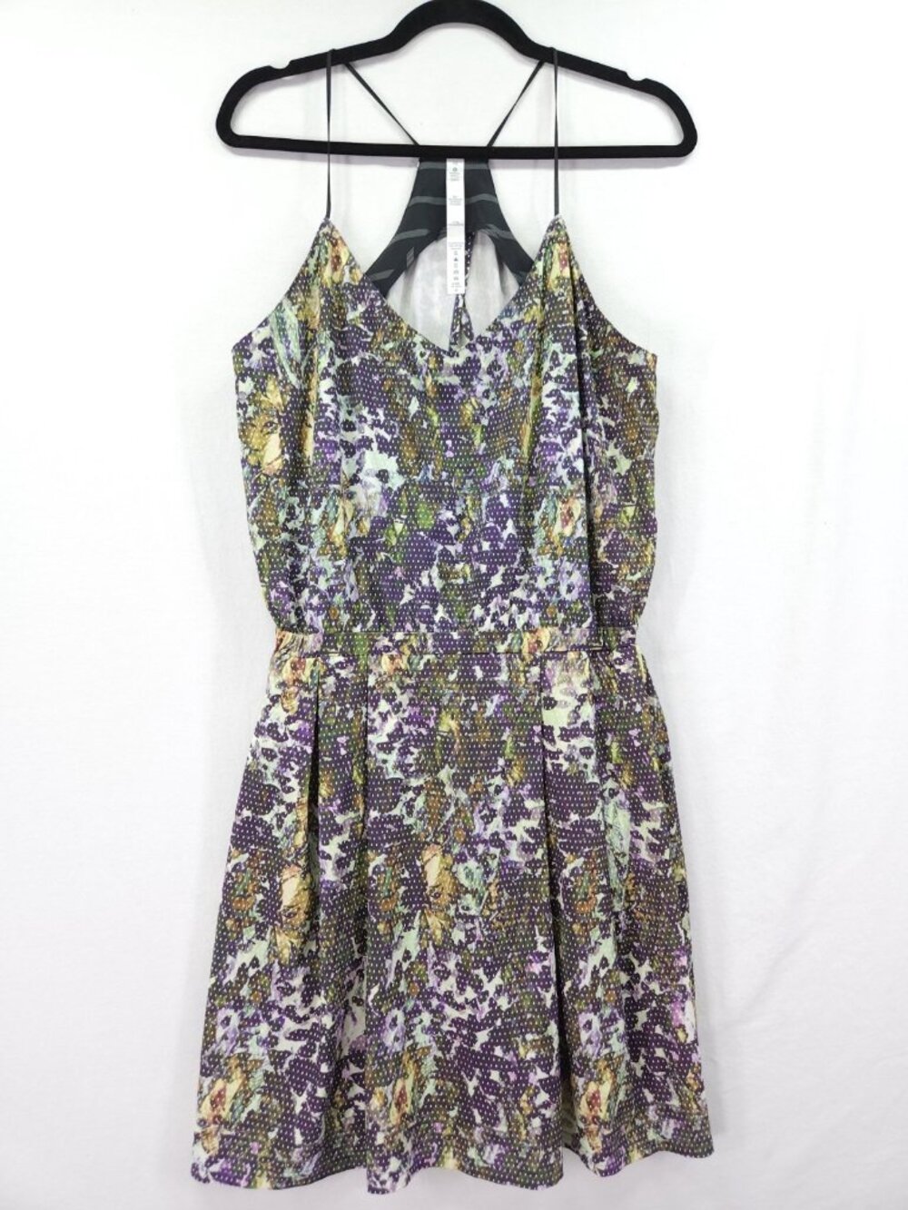 Lululemon City Summer Womens 10 Strappy Open Back Floral Multi Mini Dress
